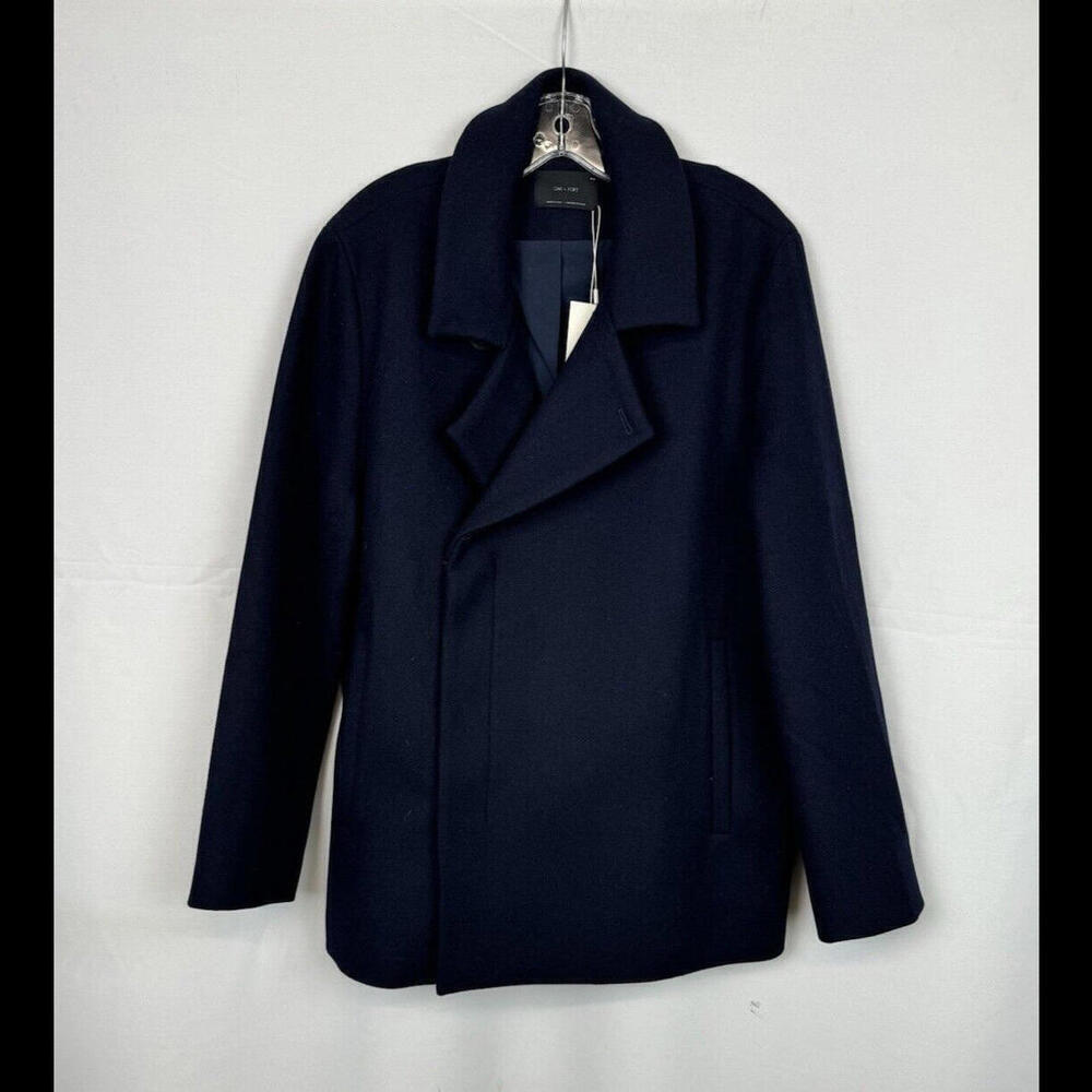 Oak + Fort Wool Pea Coat Navy Size M